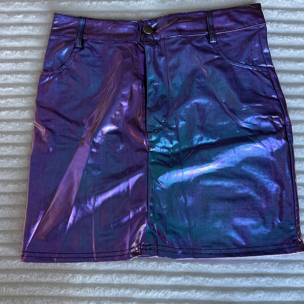Shimmering Purple Mini Skirt